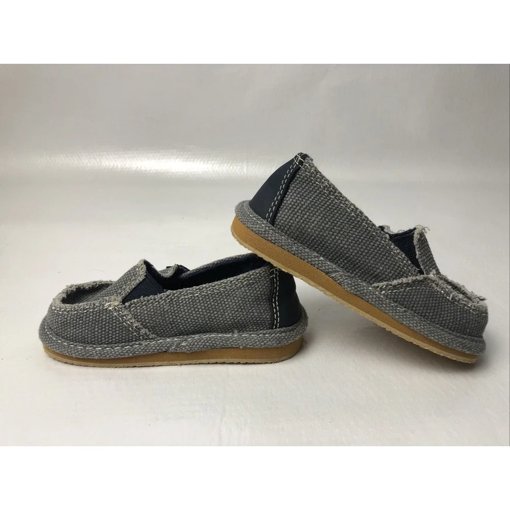 OluKai Baby Kids Size 5 Blue Canvas Slip On Skater Shoes